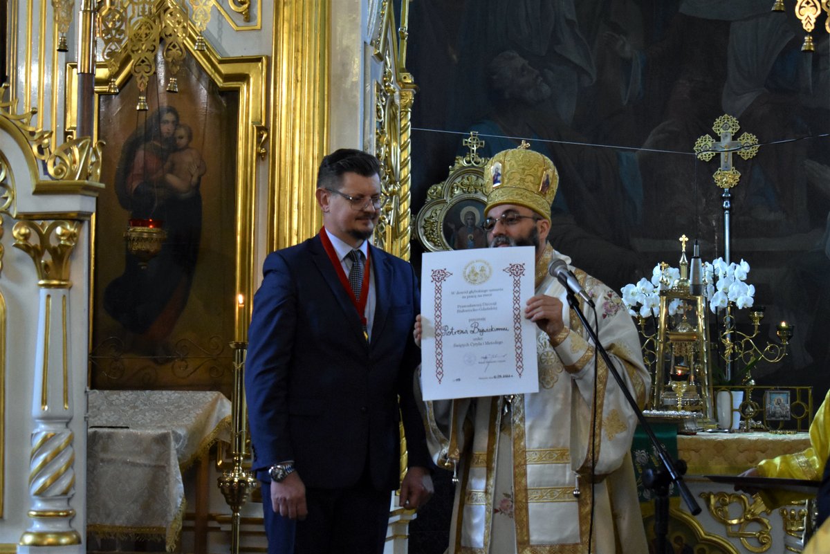Piotr Karol Bujwicki odznaczony orderem świętych Cyryla i Metodego